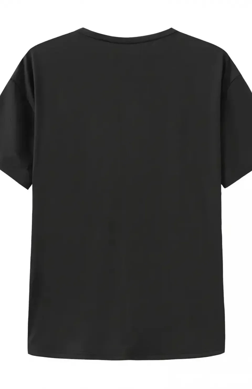 Canlı Harf Baskılı Büyük Boy Oversize Kısa Kollu Tişört - Yumuşak, Nefes Alabilir, Kadınlar için Rahat Yaz ve İlkbaharın Vazgeçilmezi - Rahat Kesim, Rahat, Şık Kadın Giysileri - Siyah