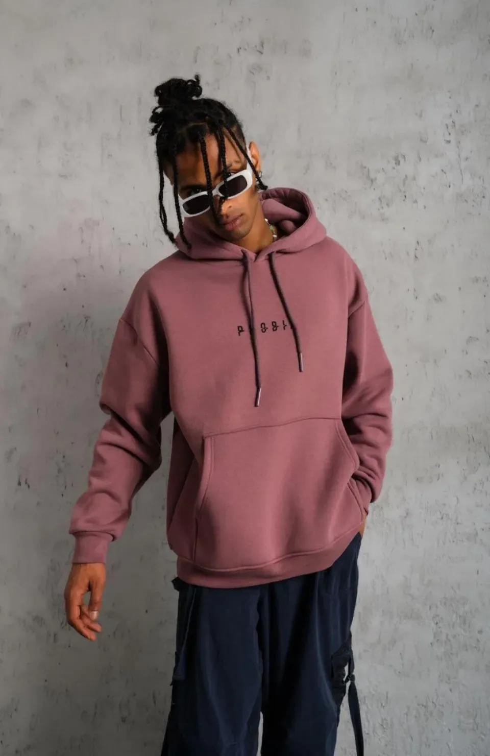 Erkek Astronot Baskılı Kapüşonlu Sweat - Gül Kurusu Somersan Giyim | Kadın, Erkek ve Çocuk Moda