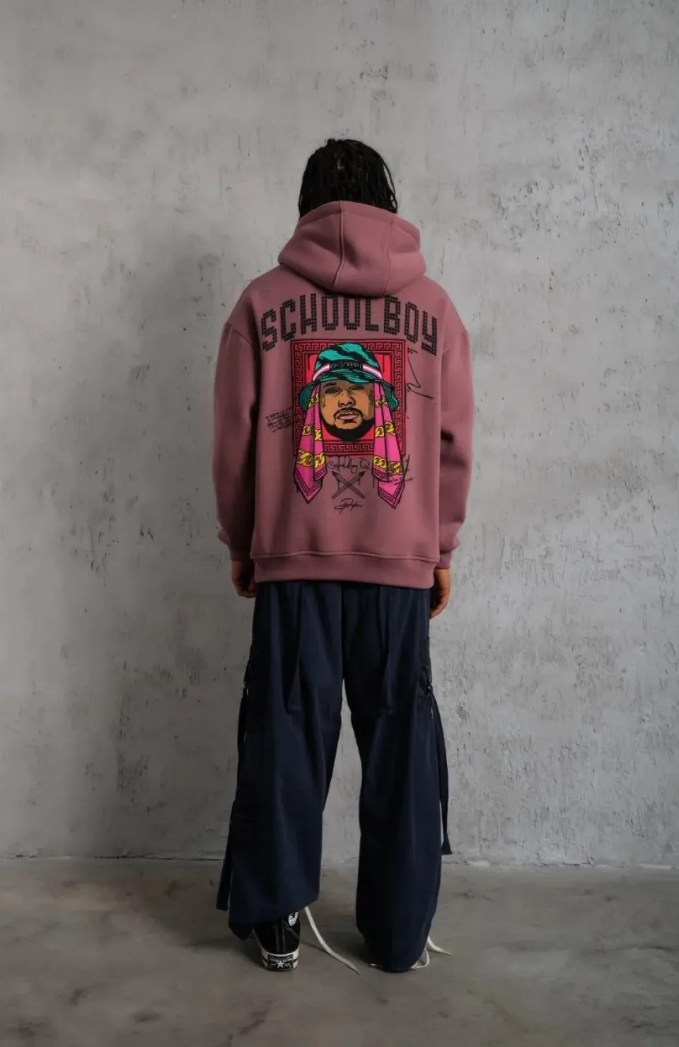 Erkek SCHOOL BOY Baskılı Kapüşonlu Sweat - Gül Kurusu Somersan Giyim | Kadın, Erkek ve Çocuk Moda