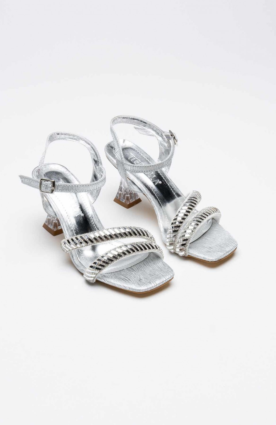 Gümüş Taşlı Kadın Topuklu Sandalet TR25MY05E Somersan Giyim | Kadın, Erkek ve Çocuk Moda