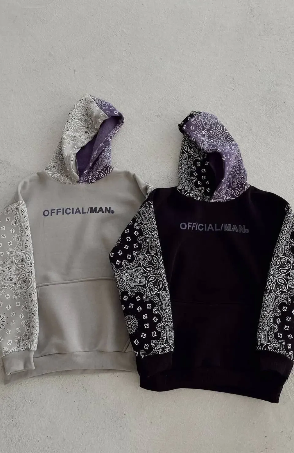 Kadın Baskılı Kapüşonlu Sweatshirt - Gri