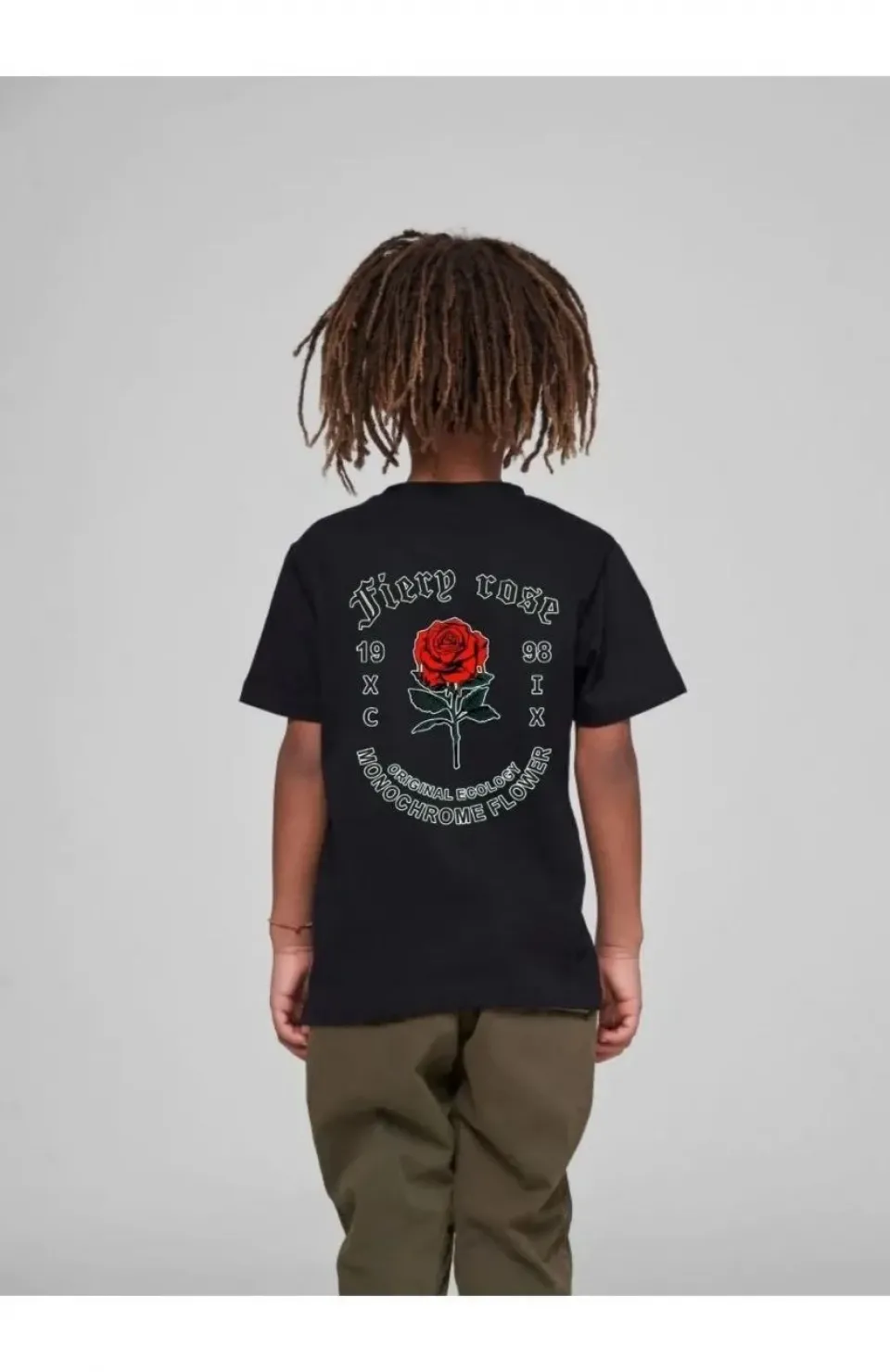 Çocuk Unisex Baskılı T-Shirt - Siyah