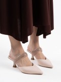 Topuklu Bej Kadın Terlik TR08MS13B Somersan Giyim | Kadın, Erkek ve Çocuk Moda