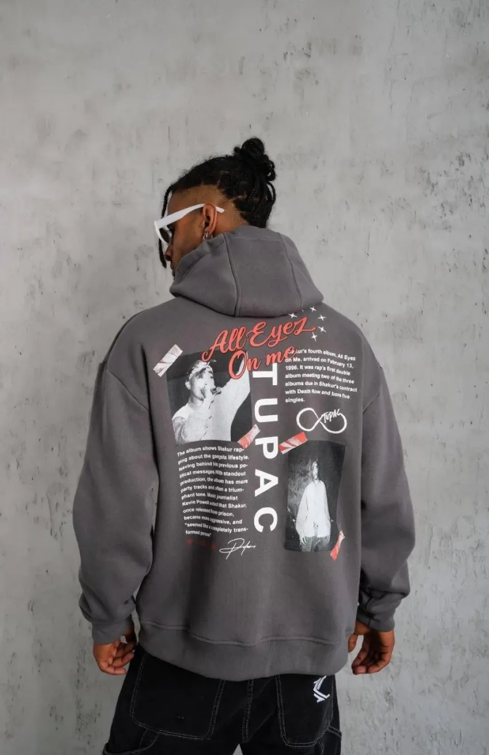 Erkek Ön Arka Baskılı Kapşonlu Sweat - Gri Somersan Giyim | Kadın, Erkek ve Çocuk Moda