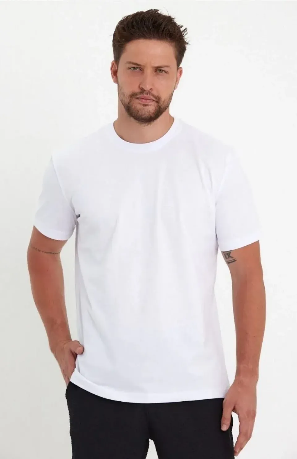 Erkek 24/1 Düz A Kalite Oversize T-shirt - Beyaz Somersan Giyim | Kadın, Erkek ve Çocuk Moda