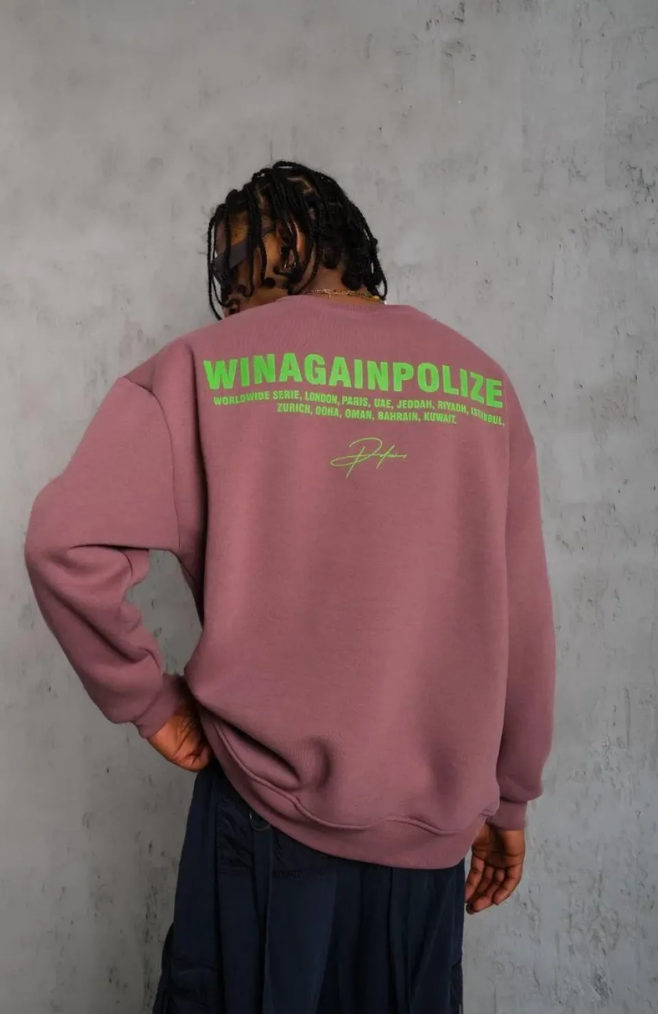 Erkek Baskılı Sweat - Gül Kurusu Somersan Giyim | Kadın, Erkek ve Çocuk Moda