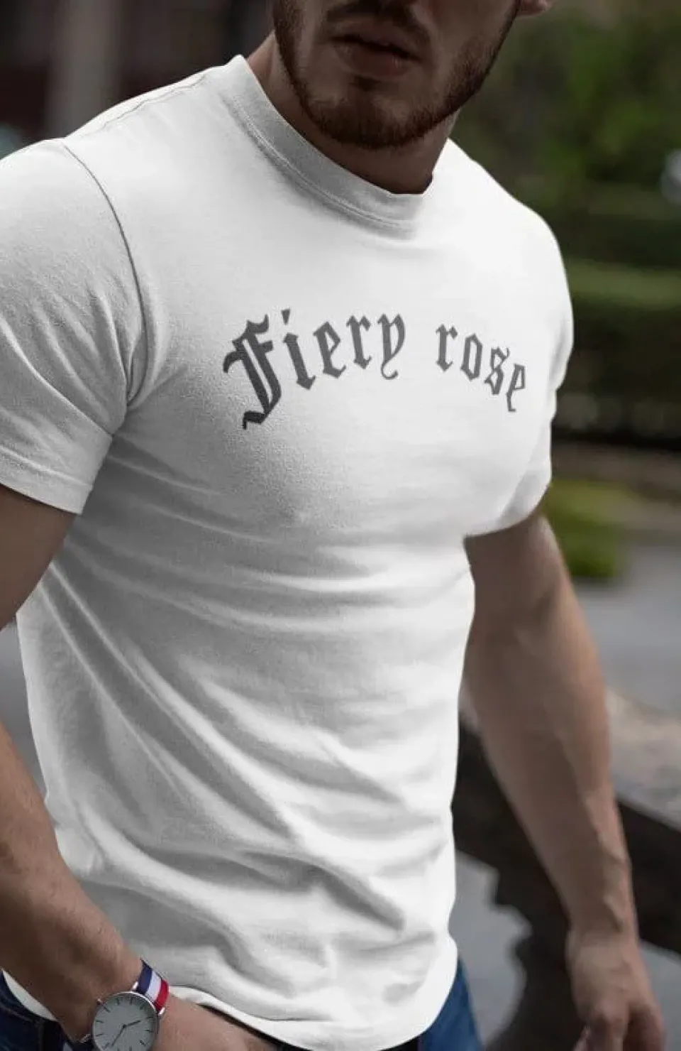 Erkek Bisiklet Yaka Baskılı Oversize T-Shirt - Beyaz Somersan Giyim | Kadın, Erkek ve Çocuk Moda