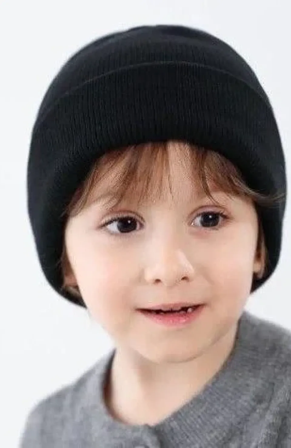 Erkek Çocuk Katlamalı Basic Bere - Siyah Somersan Giyim | Kadın, Erkek ve Çocuk Moda