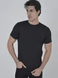 Erkek File Cepli Slim fit T-shirt - Siyah Somersan Giyim | Kadın, Erkek ve Çocuk Moda
