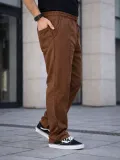 Erkek Keten Cepli Çıma Dikişli jogger Buggy Pantalon Rahat kalıp - Kahverengi Somersan Giyim | Kadın, Erkek ve Çocuk Moda