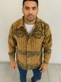 Erkek Polar Fermuarlı Sweatshirt – Kapüşonsuz, Cepli, Yumuşak Dokulu, Oversize Rahat Kalıp, Kışlık Sıcak Tutan Fermuarlı Üst - Sarı