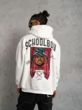 Erkek SCHOOL BOY Baskılı Kapüşonlu Sweat - Beyaz