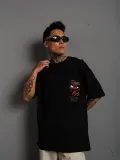 Erkek Sırt Baskılı A Kalite Oversize T-shirt - Siyah Somersan Giyim | Kadın, Erkek ve Çocuk Moda