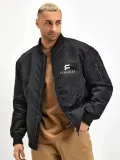Erkek Siyah Bomber Mont – Fergolli Logo Baskılı, Fermuarlı Cepli, Kapitone Astarlı Şık ve Rahat Günlük Ceket - Siyah Somersan Giyim | Kadın, Erkek ve Çocuk Moda