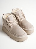 Kadın Bej Kışlık İçi Kürklü Kalın Taban Bot TR04MK02B Somersan Giyim | Kadın, Erkek ve Çocuk Moda