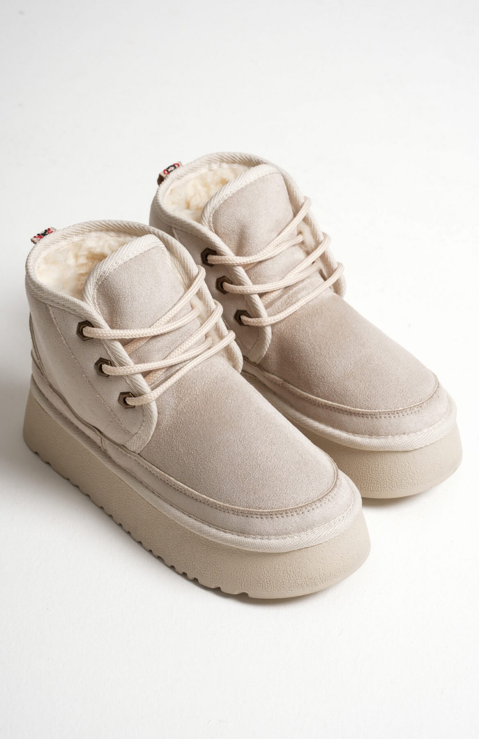 Kadın Bej Kışlık İçi Kürklü Kalın Taban Bot TR04MK02B Somersan Giyim | Kadın, Erkek ve Çocuk Moda