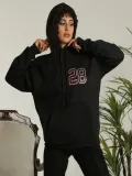 Unisex Kapşonlu Baskılı Sweetshirt - Siyah Somersan Giyim | Kadın, Erkek ve Çocuk Moda