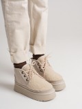 Kadın Kürklü Bej Kışlık Kalın Tabanlı Bot TR04MK03B Somersan Giyim | Kadın, Erkek ve Çocuk Moda