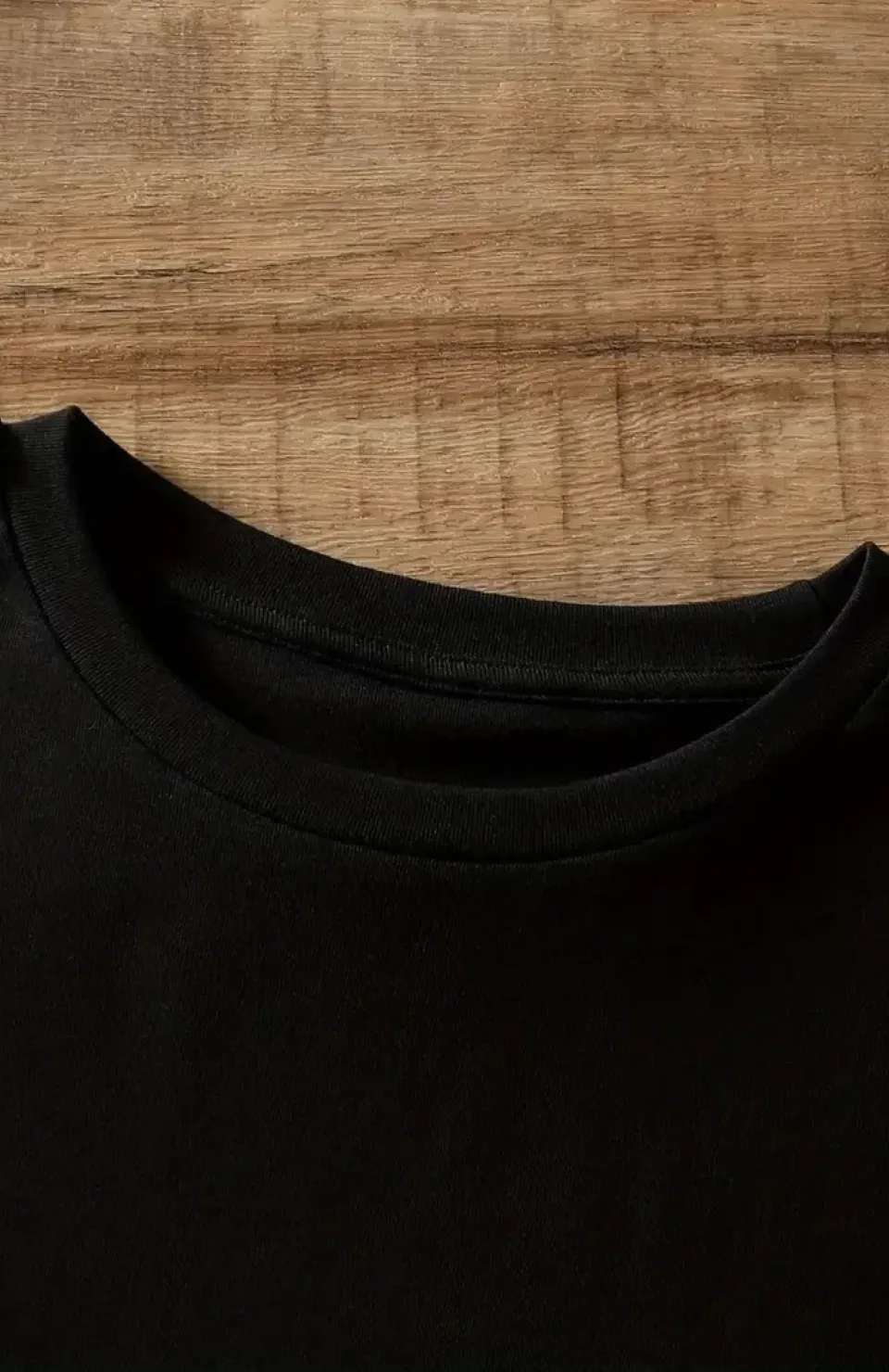 20/1 Penye Compack Ayı Baskılı Oversize Bisiklet Yaka Kısa Kol T-shirt - Siyah