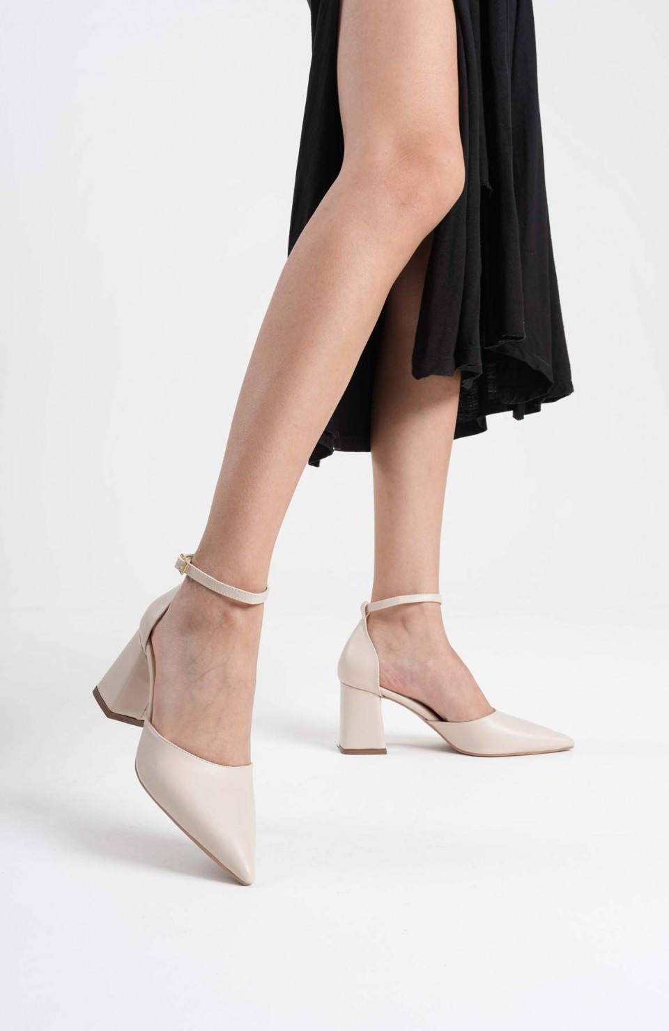 Bej Cilt Kadın Topuklu Ayakkabı TR08MS11G Somersan Giyim | Kadın, Erkek ve Çocuk Moda