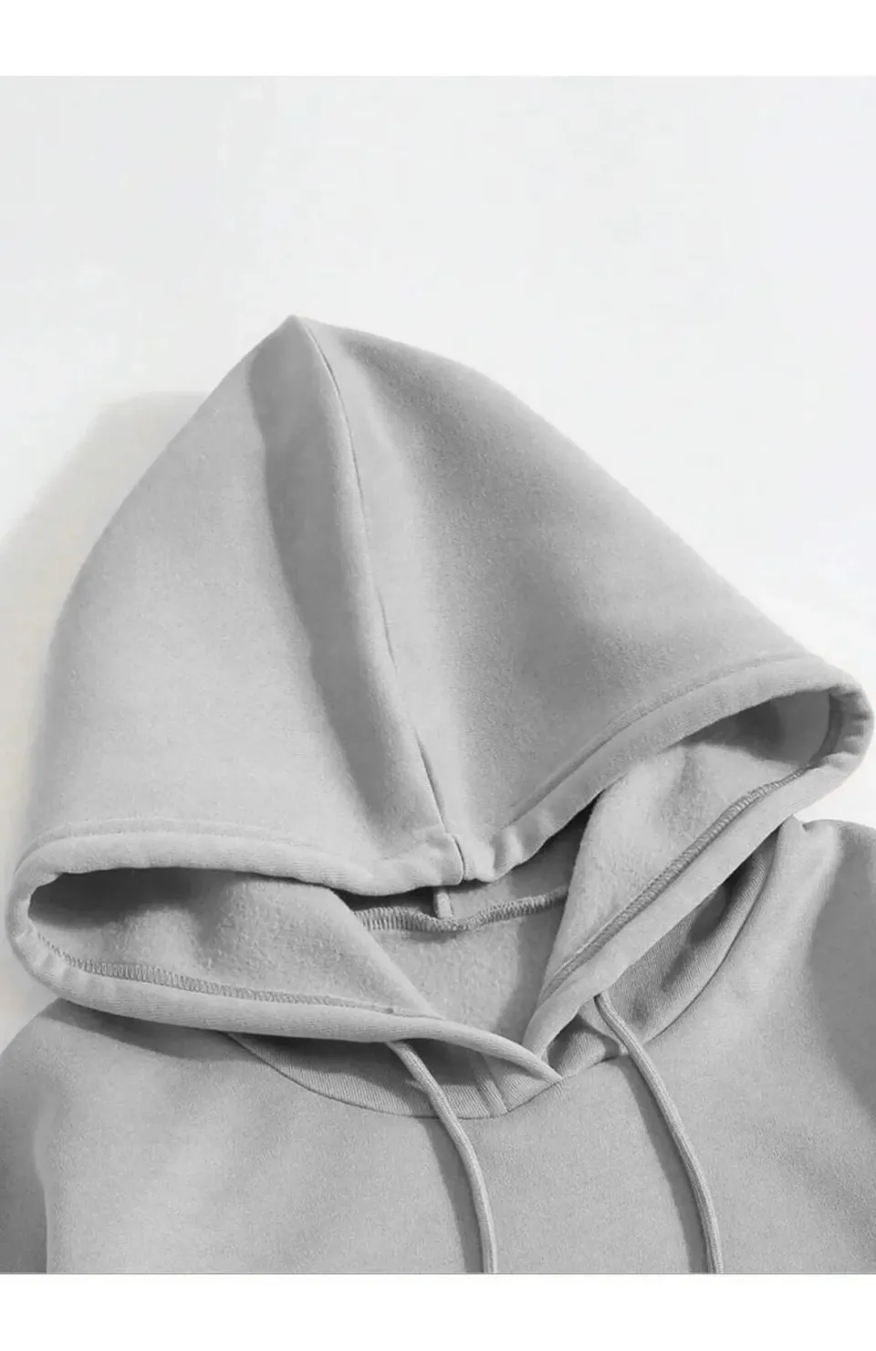 Erkek Düz Kapüşonlu Sweat - Boyalı Gri