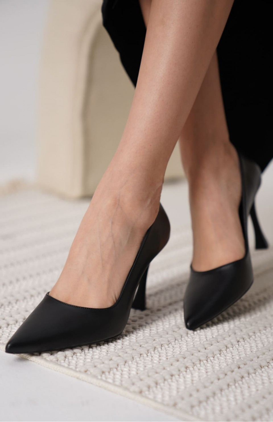 Mat Siyah Kadın Stiletto TR18MS03C Somersan Giyim | Kadın, Erkek ve Çocuk Moda