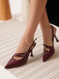 Kadın Bordo Rugan Topuklu Ayakkabı TR08MS39D Somersan Giyim | Kadın, Erkek ve Çocuk Moda