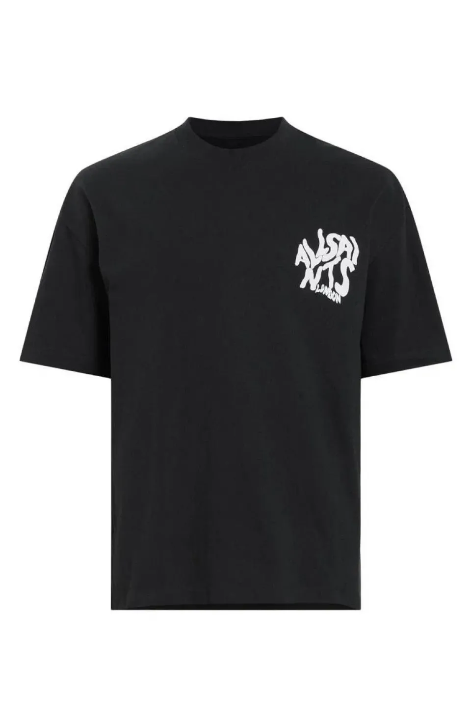 Erkek Baskılı Oversize T-shirt - Siyah