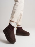 Kadın Acı Kahve Kışlık İçi Kürklü Kalın Taban Bot TR04MK04D Somersan Giyim | Kadın, Erkek ve Çocuk Moda