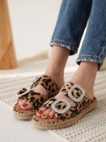 Süet Leopar Taşlı Kadın Terlik TR35MY05E Somersan Giyim | Kadın, Erkek ve Çocuk Moda