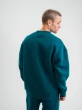 Uzun Kol Bisiklet Yaka Basic SweatShirt - Koyu Deniz Yeşili