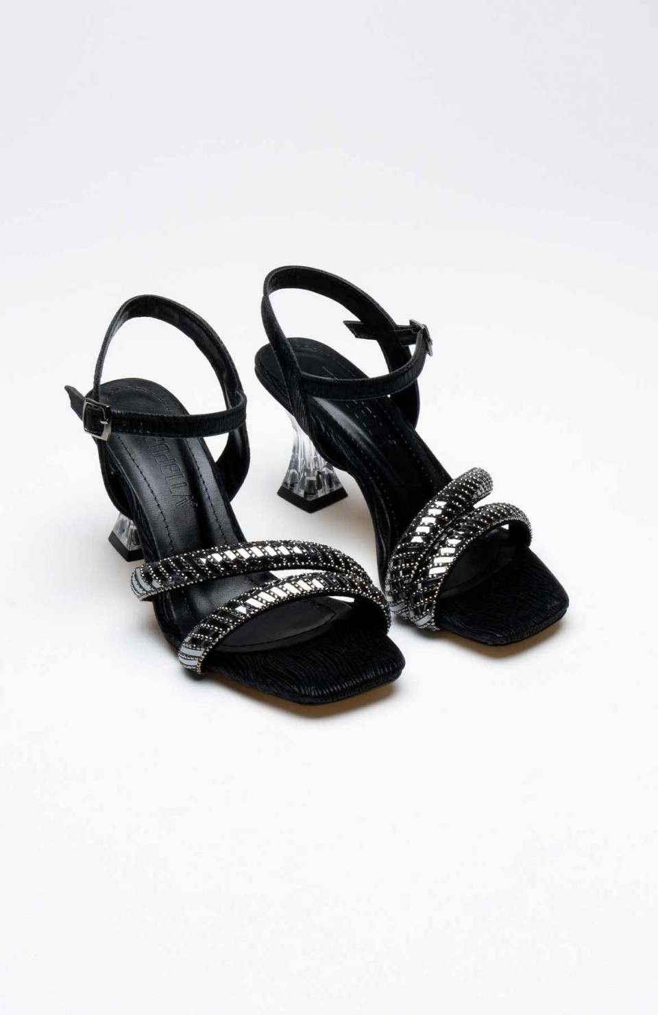 Siyah Taşlı Kadın Topuklu Sandalet TR25MY05A Somersan Giyim | Kadın, Erkek ve Çocuk Moda