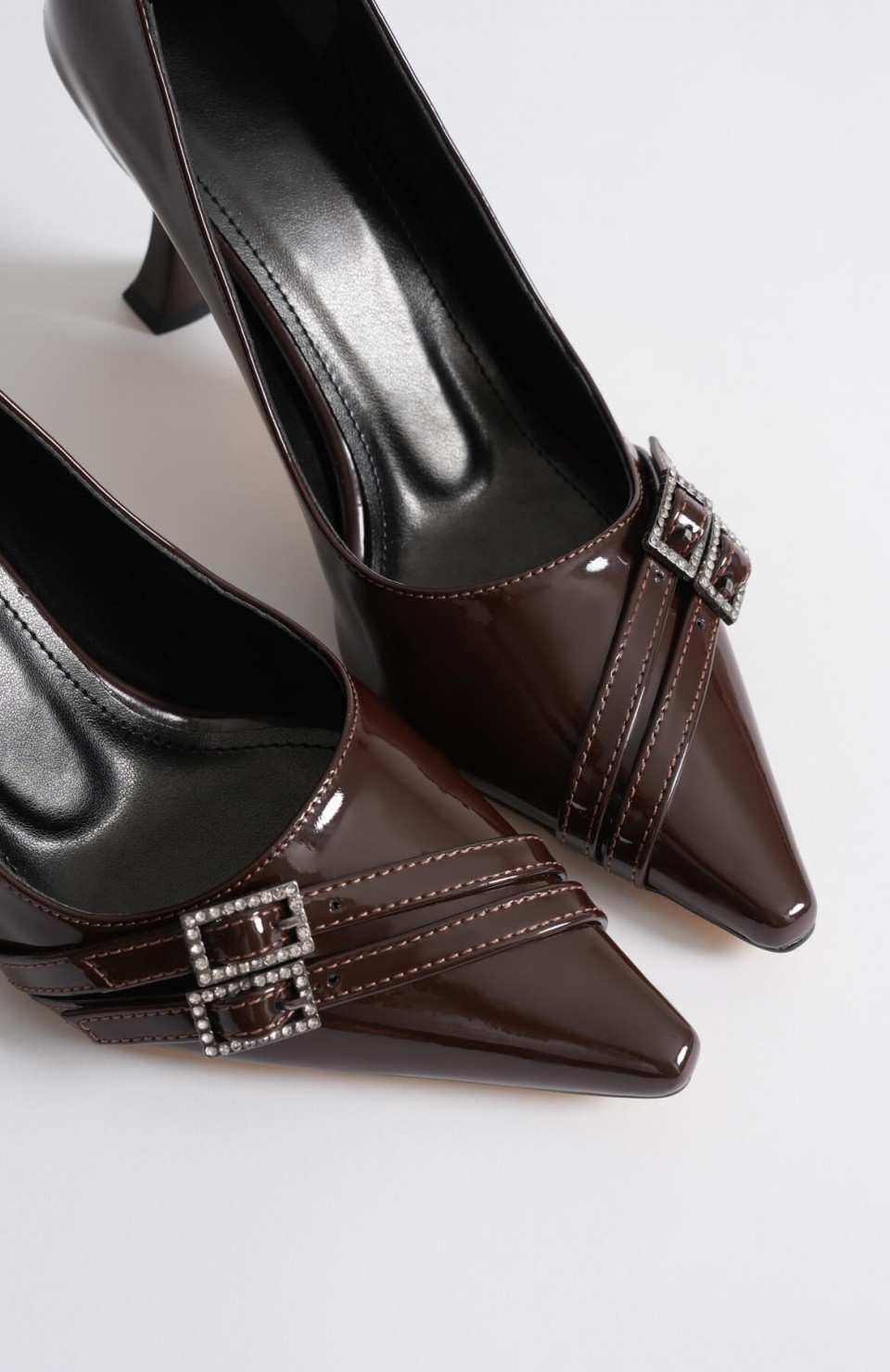 Kadın Acı Kahve Rugan Ayakkabı TR08MS25P Somersan Giyim | Kadın, Erkek ve Çocuk Moda