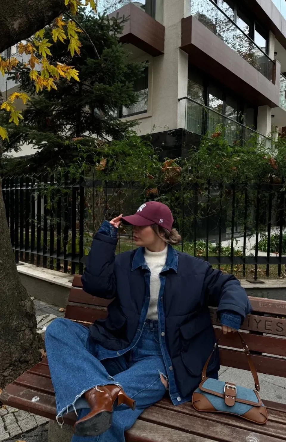 Jeans Detaylı Cıtcıtlı CEKET - Lacivert