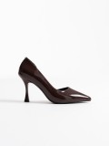 Kadın Acı Kahve Rugan Topuklu Ayakkabı TR08MS45M Somersan Giyim | Kadın, Erkek ve Çocuk Moda
