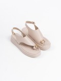 Kadın Bej Cilt Toka Detaylı Sandalet TR17MY03C Somersan Giyim | Kadın, Erkek ve Çocuk Moda
