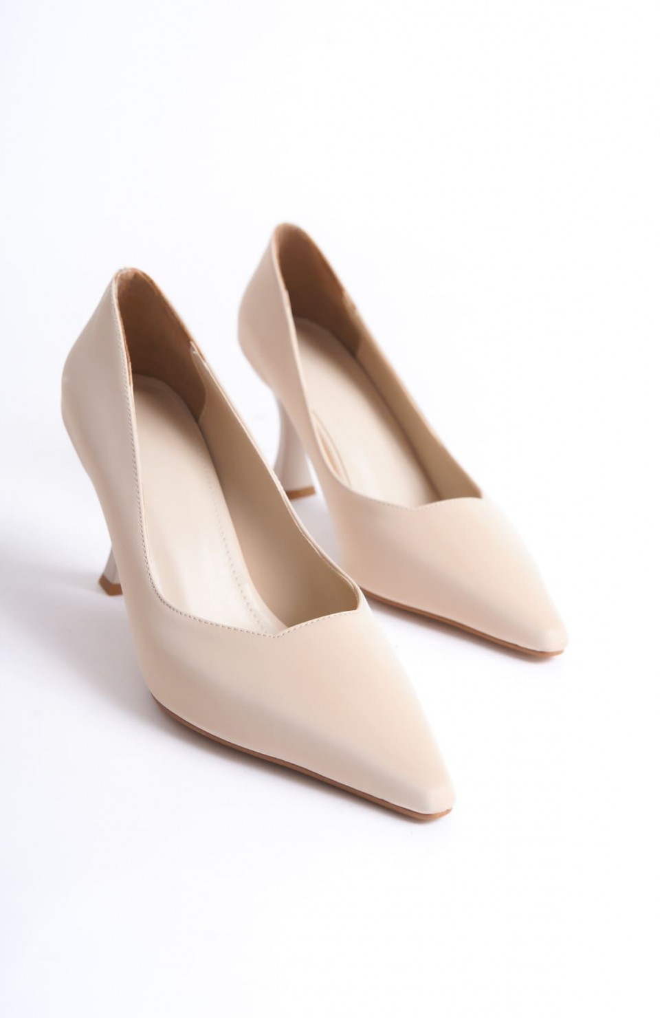 Kadın Bej Saten Stiletto TR08MS27E Somersan Giyim | Kadın, Erkek ve Çocuk Moda