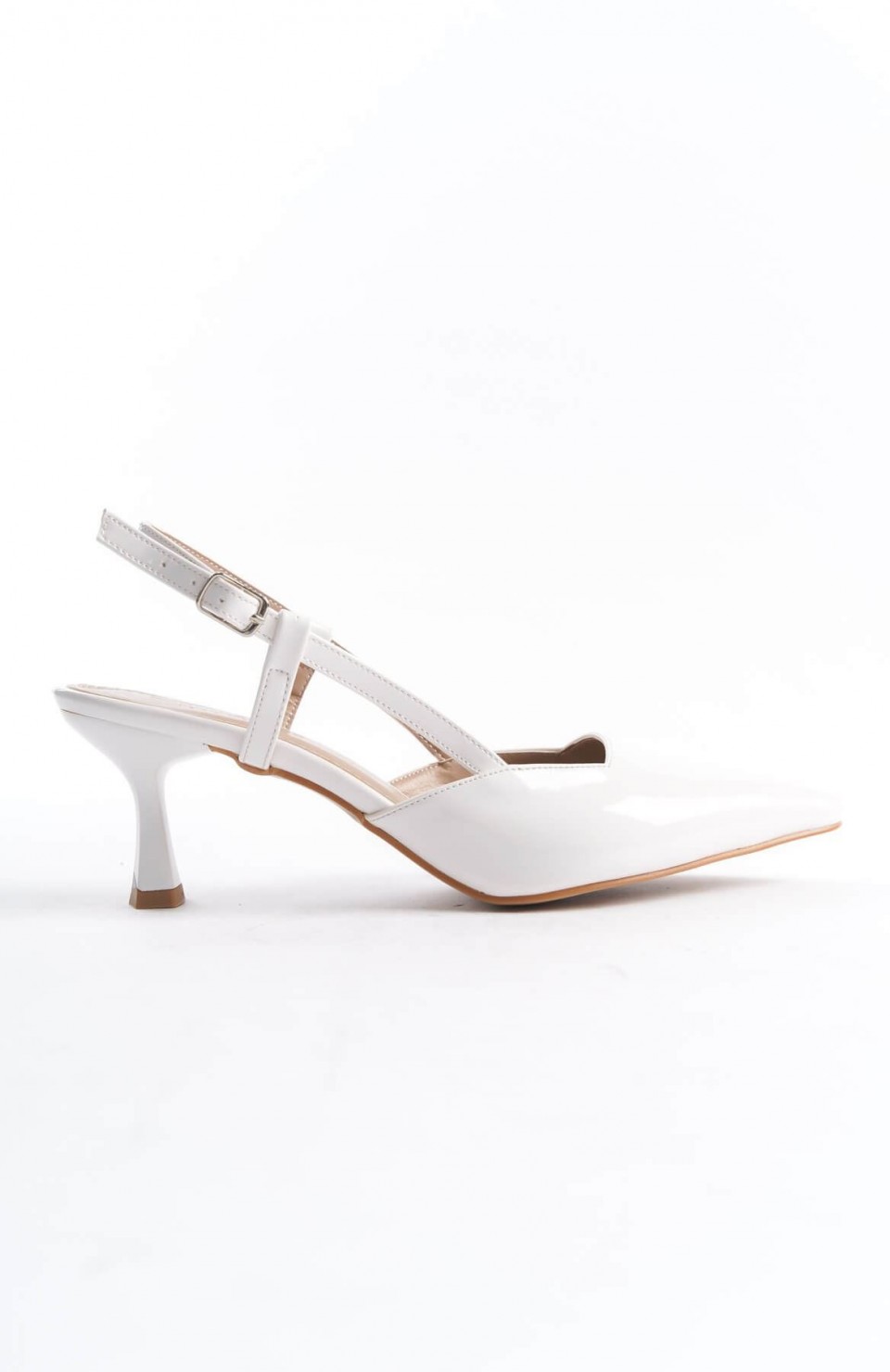 Kadın Beyaz Rugan Topuklu Ayakkabı TR08MS20B Somersan Giyim | Kadın, Erkek ve Çocuk Moda