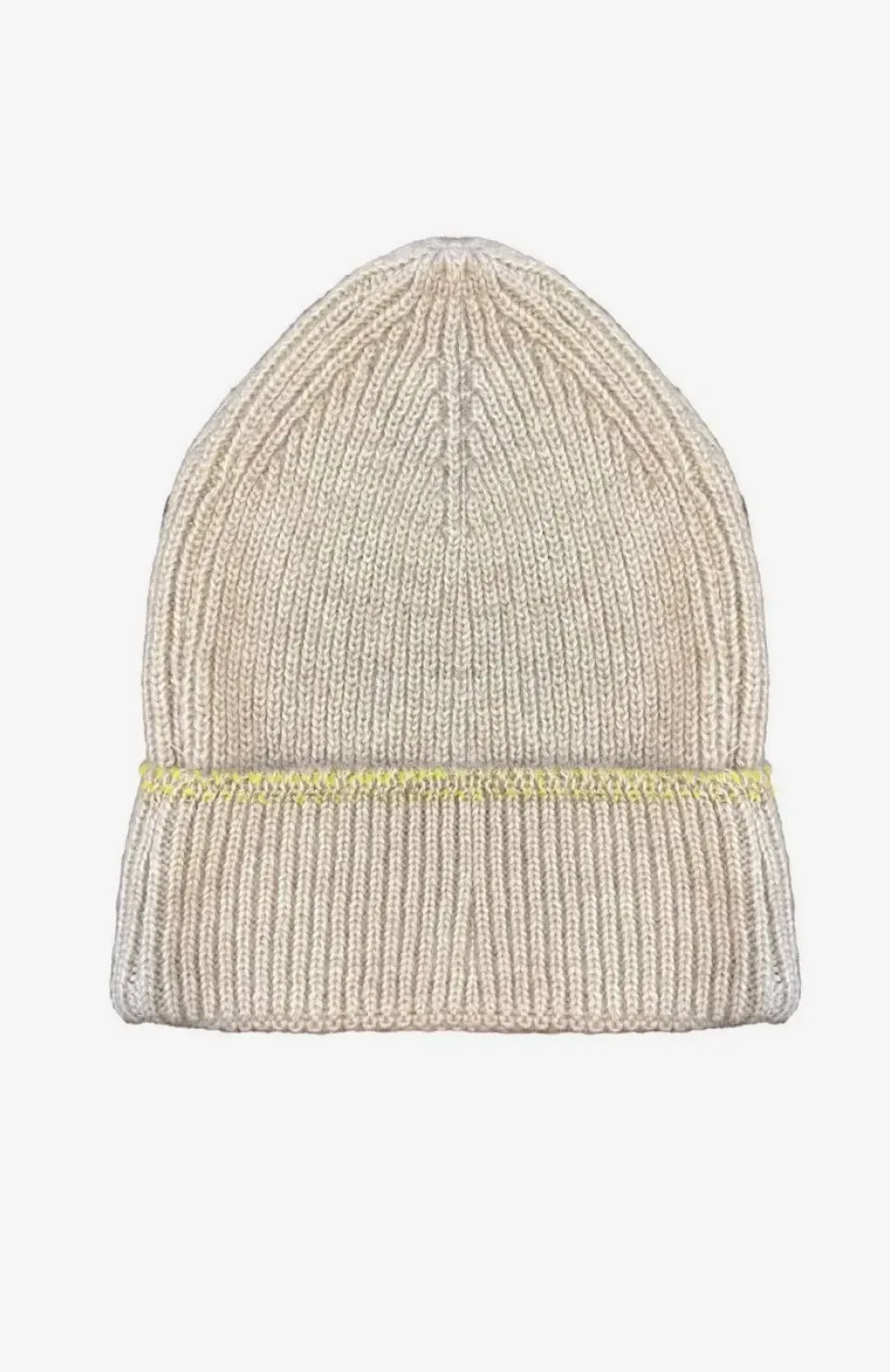 Kadın Dokuma Simli Triko Bere - Krem