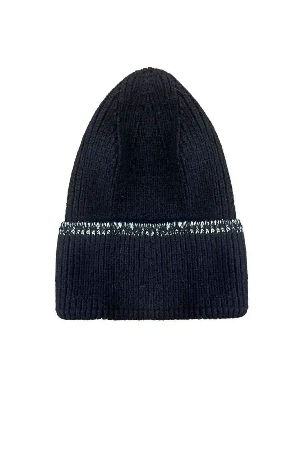 Kadın Dokuma Simli Triko Bere - Siyah