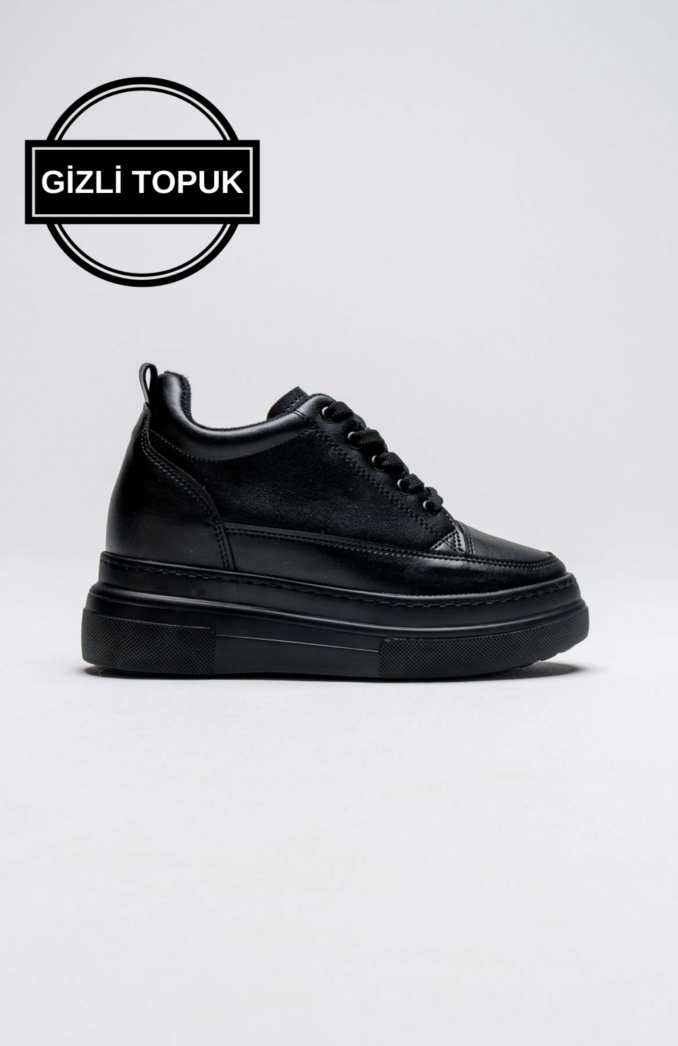 Kadın Gizli Topuk Siyah Spor Ayakkabı Somersan Giyim | Kadın, Erkek ve Çocuk Moda