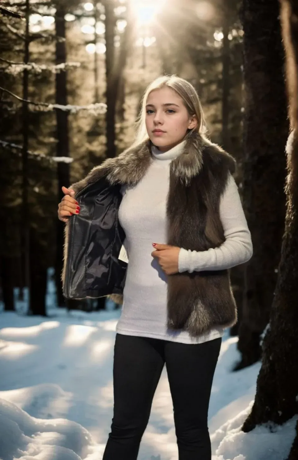 Kadın Kolsuz Fermuarlı Yelek - Kahve Somersan Giyim | Kadın, Erkek ve Çocuk Moda