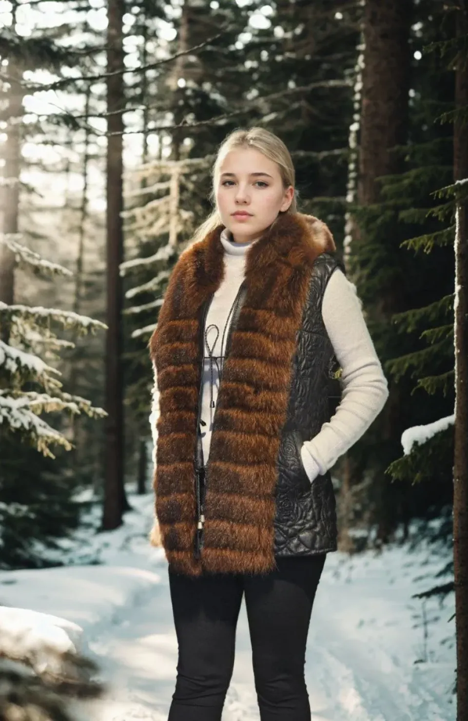 Kadın Kolsuz Fermuarlı Yelek - Siyah Somersan Giyim | Kadın, Erkek ve Çocuk Moda