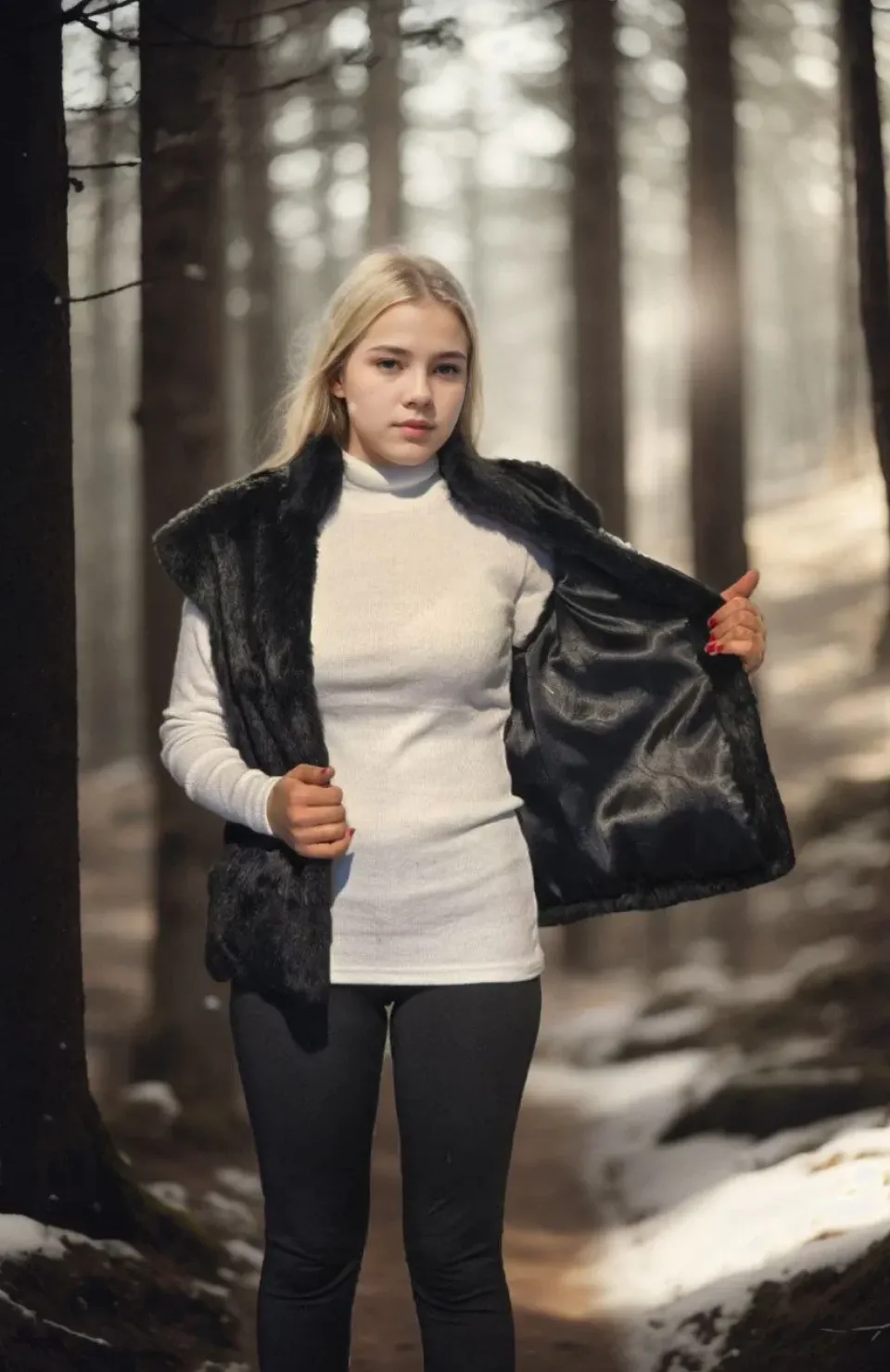 Kadın Kolsuz Hakiki Kürk - Siyah Somersan Giyim | Kadın, Erkek ve Çocuk Moda