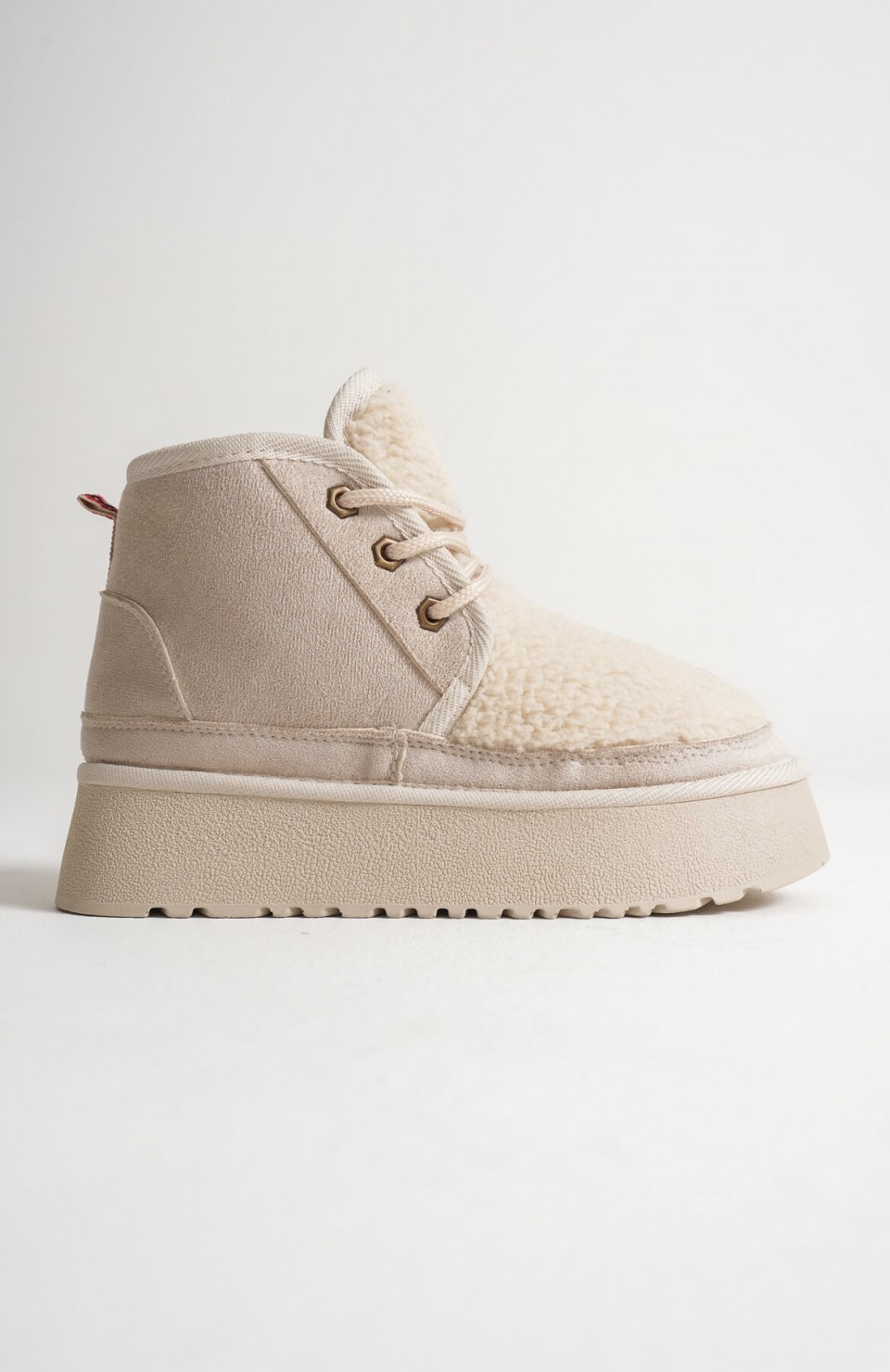 Kadın Kürklü Bej Kışlık Kalın Tabanlı Bot TR04MK03B Somersan Giyim | Kadın, Erkek ve Çocuk Moda