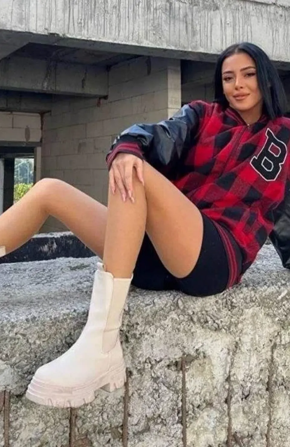 Kadın Pötikare Desen Nakışlı Kolej Ceket - Kırmızı Somersan Giyim | Kadın, Erkek ve Çocuk Moda