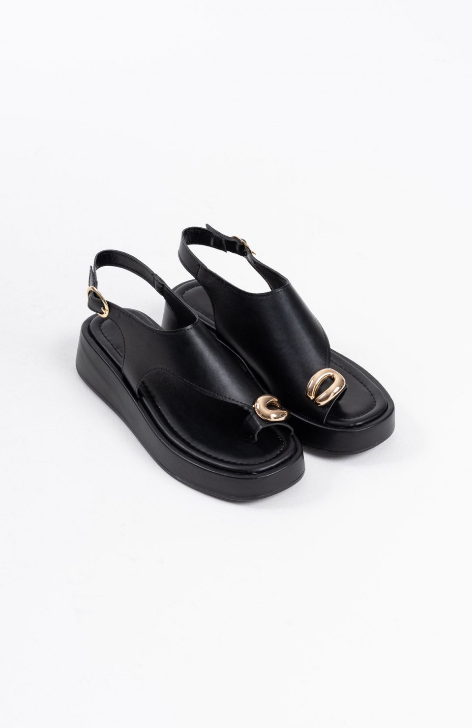 Kadın Siyah Cilt Toka Detaylı Sandalet TR17MY03A Somersan Giyim | Kadın, Erkek ve Çocuk Moda