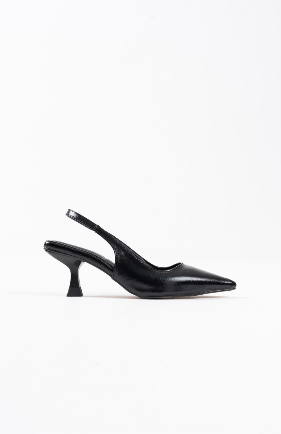 Kadın Siyah Kırışık Rugan Topuklu Ayakkabı TR08MS08C Somersan Giyim | Kadın, Erkek ve Çocuk Moda
