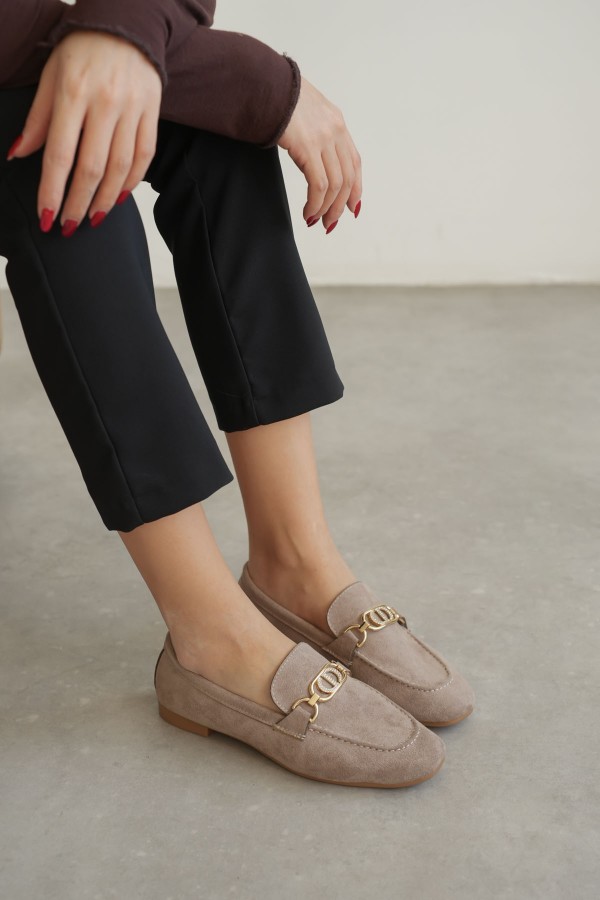 Kadın Süet Vizon Günlük Ayakkabı TR27MS01D