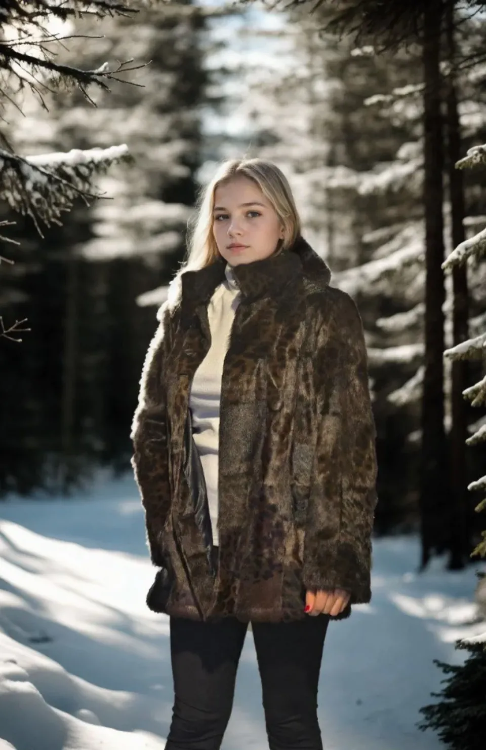 Kadın Uzun Kollu Deri Ceket - Leopar Somersan Giyim | Kadın, Erkek ve Çocuk Moda